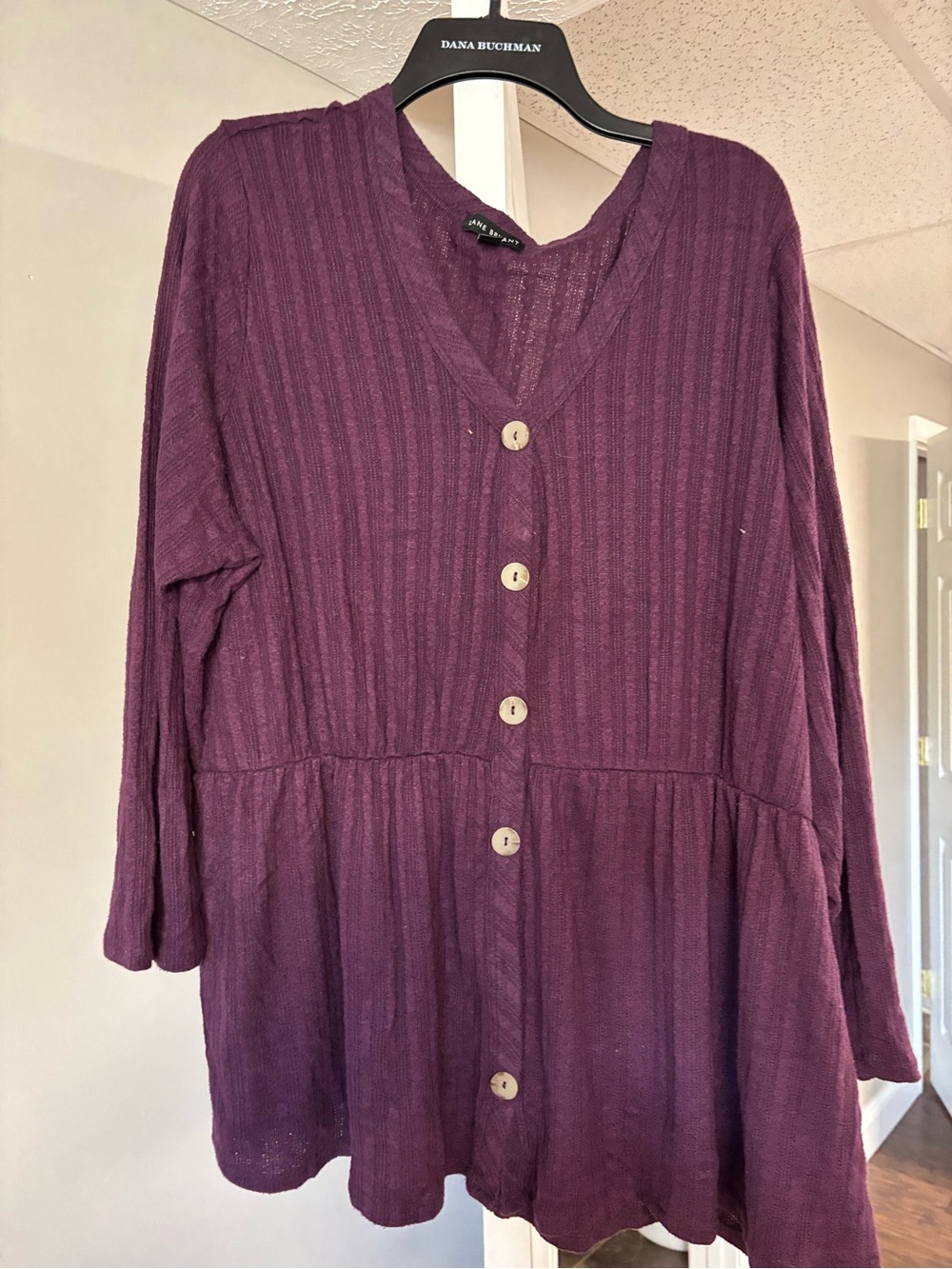 Lane Bryant Purple Button-Front top